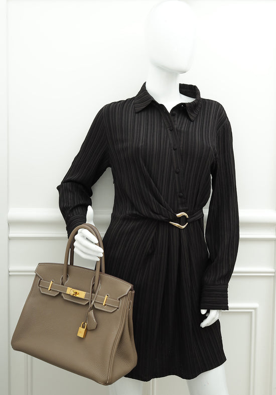 Hermes Etoupe Retourne Birkin 30 Bag-Hermes-THE CLOSET