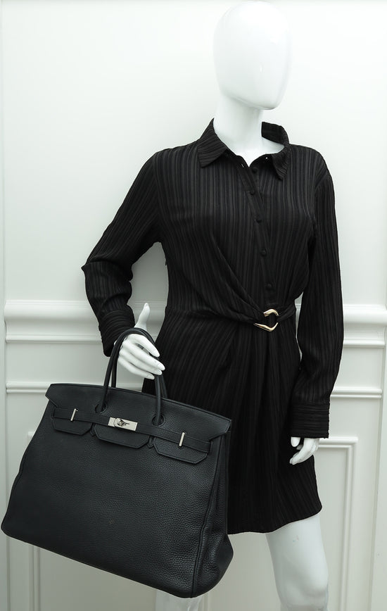 Load image into Gallery viewer, Hermes Noir Birkin 40 Bag
