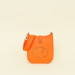 Hermes Orange Minium Evelyne 16 TPM Bag
