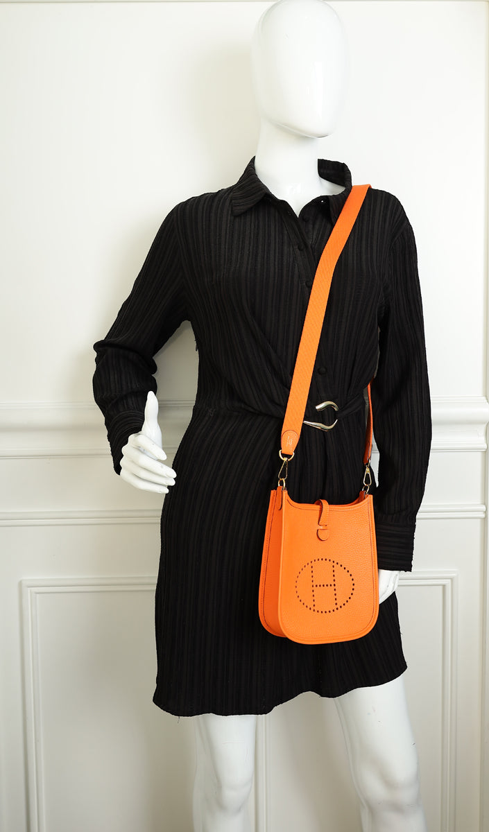 Hermes Orange Minium Evelyne 16 TPM Bag — image 12 of 12