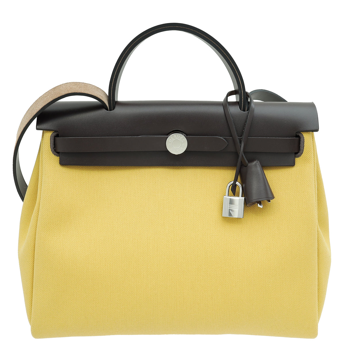 Herbag Bicolor 31 PM Retourne Military Toile Vache Hunter Bag-Hermes-THE CLOSET