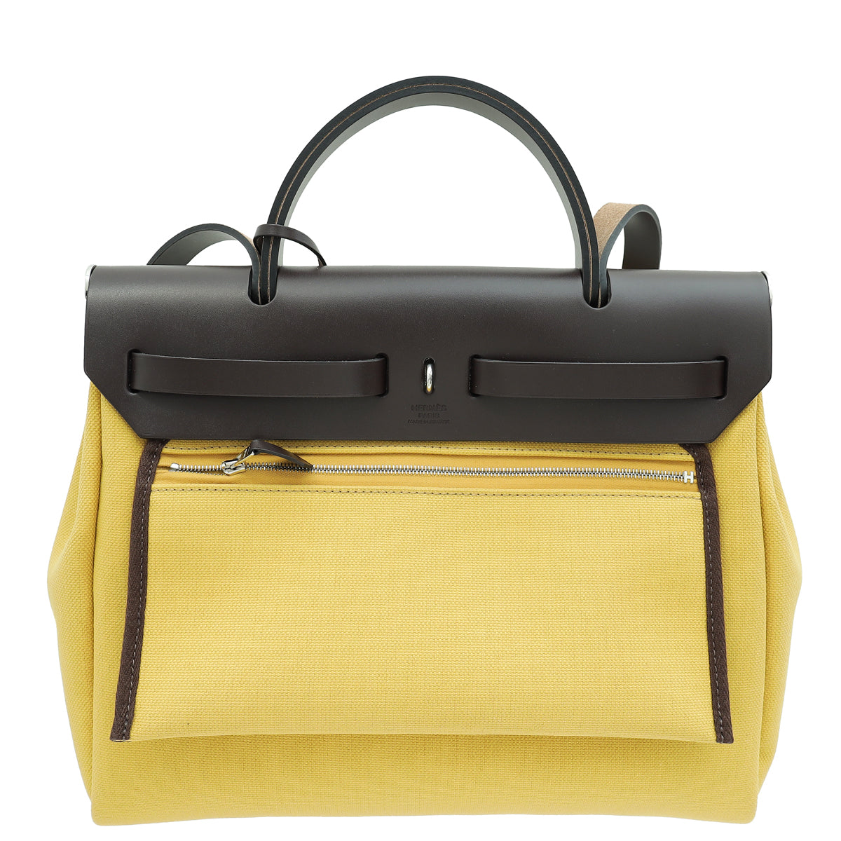 Herbag Bicolor 31 PM Retourne Military Toile Vache Hunter Bag-Hermes-THE CLOSET