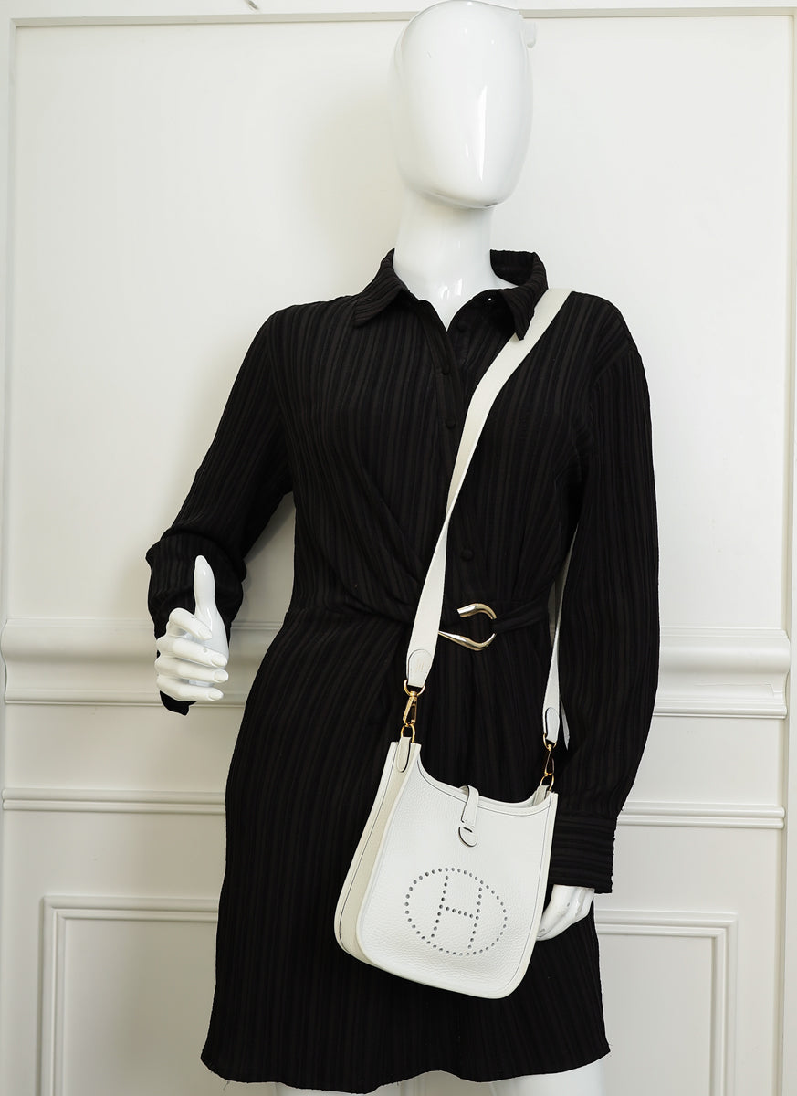 Hermes Blanc Evelyne 16 TPM Bag