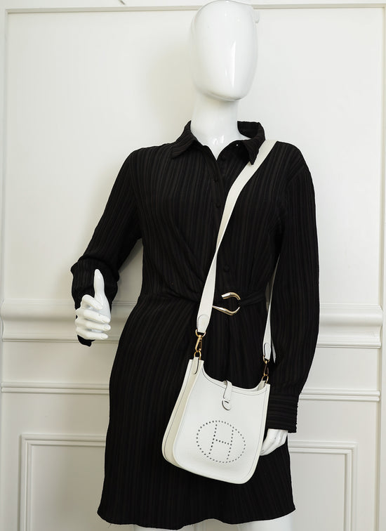 Hermes Blanc Evelyne 16 TPM Bag