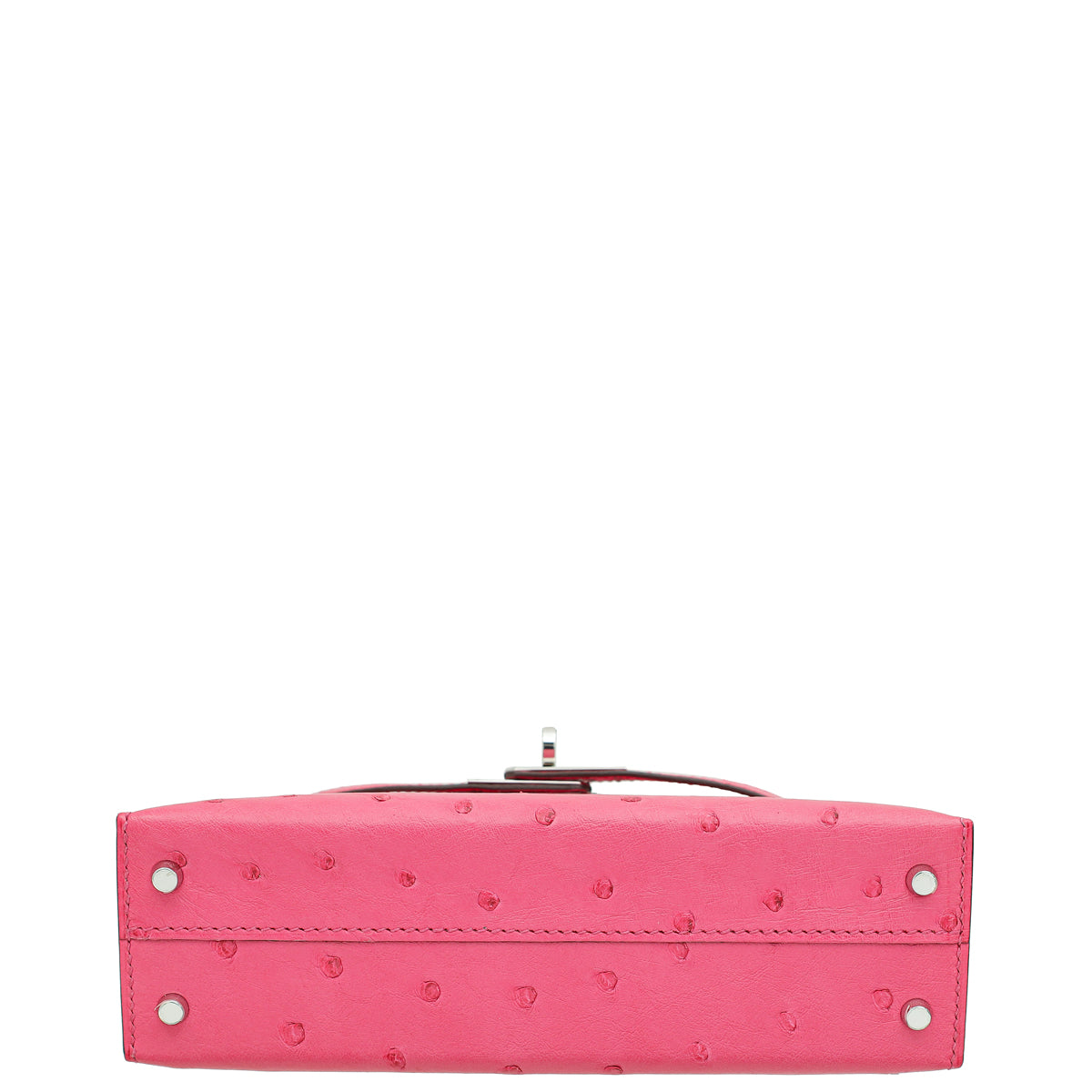 Hermes Rose Ostrich Tyrine Mini Kelly Bag