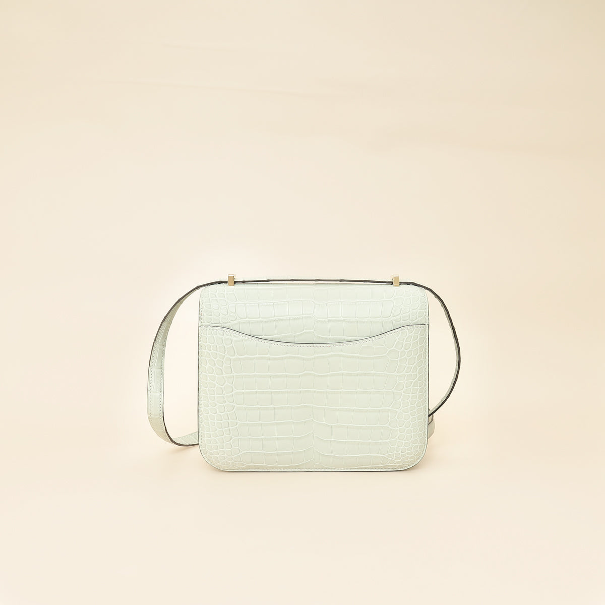 Hermes Gris Neve Matte Alligator Constance III Mini 18 Mississippiensis Bag-Hermes-THE CLOSET