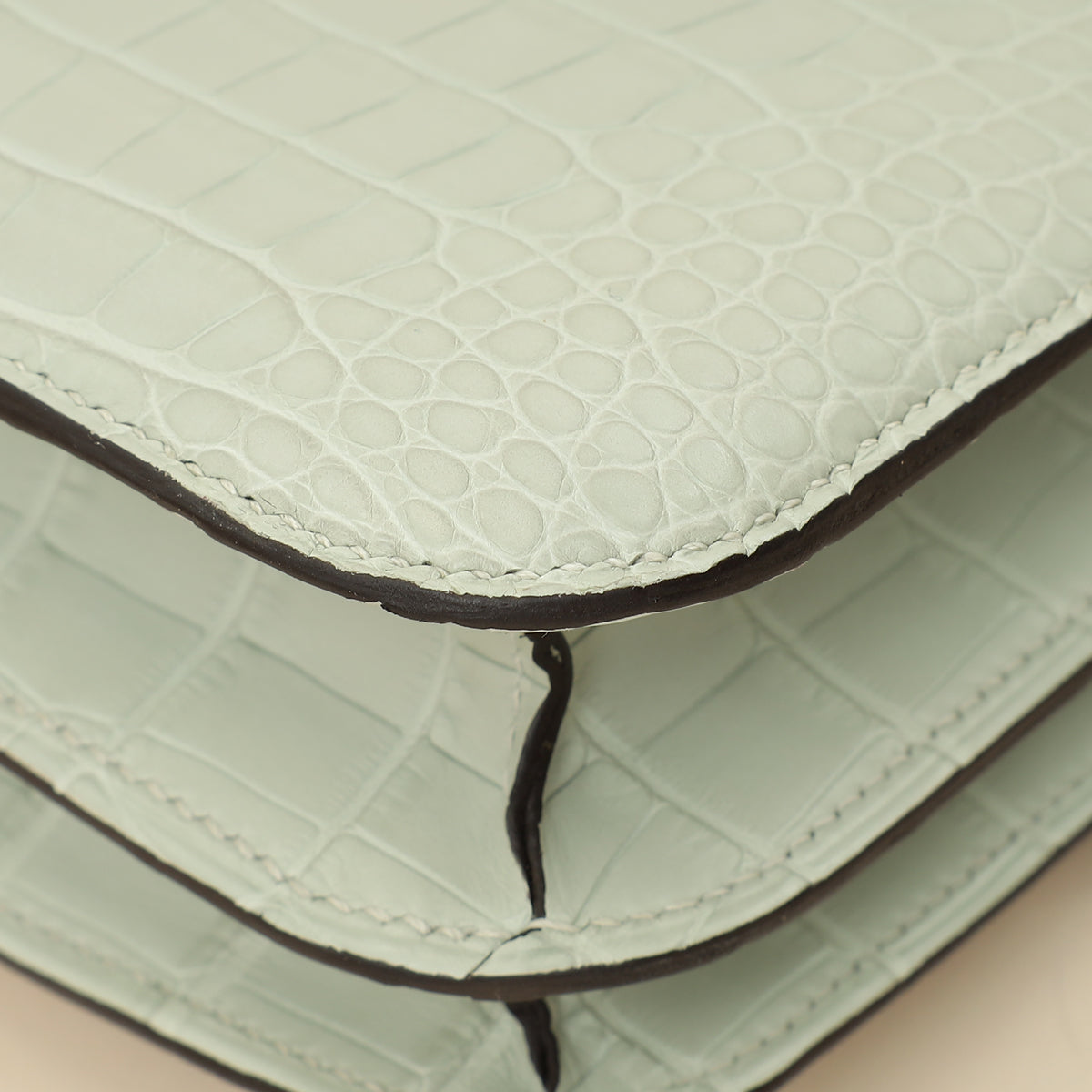 Hermes Gris Neve Matte Alligator Constance III Mini 18 Mississippiensis Bag-Hermes-THE CLOSET