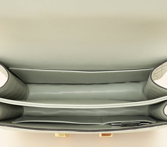 Hermes Gris Neve Matte Alligator Constance III Mini 18 Mississippiensis Bag-Hermes-THE CLOSET