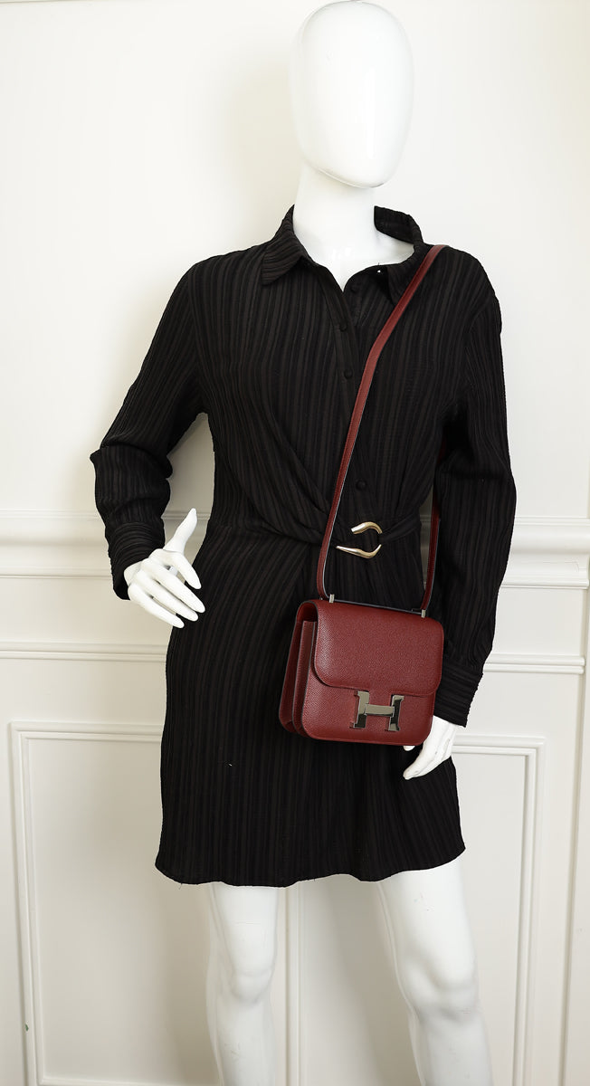 Hermes Rouge H Constance III Re-Edition Mini Bag
