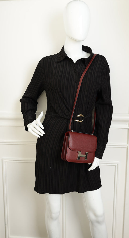 Hermes Rouge H Constance III Re-Edition Mini Bag