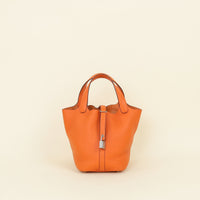 Hermes Orange Picotin Lock 18 Bag