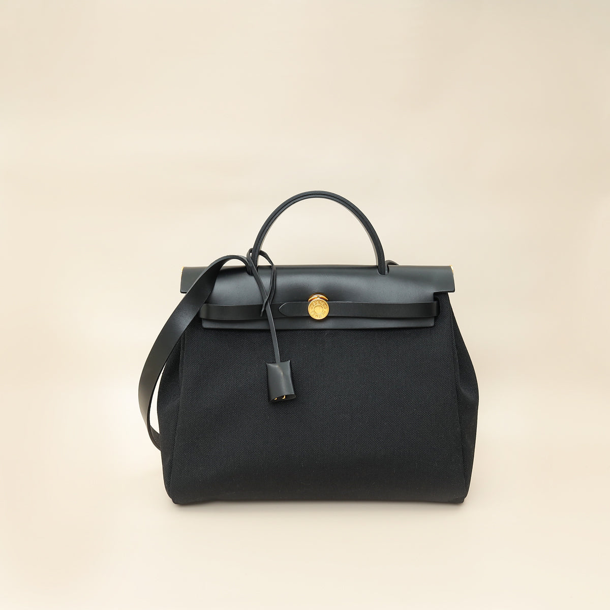 Hermes Noir Herbag Zip 31 Retourne Vache Hunter PM Bag-Hermes-THE CLOSET