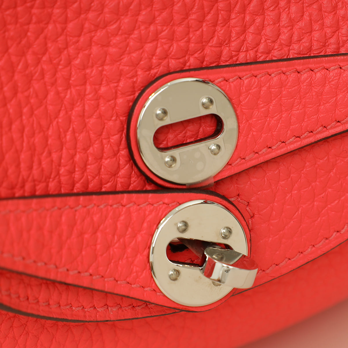 Hermes Rose Texas Lindy Mini Bag W/ Sangle Maxi Quadrille Strap-Hermes-THE CLOSET