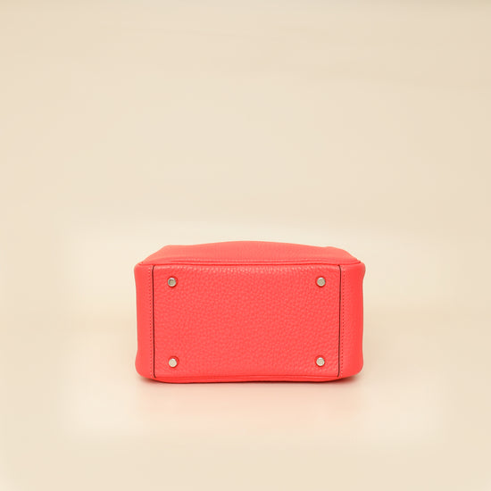 Hermes Rose Texas Lindy Mini Bag W/ Sangle Maxi Quadrille Strap-Hermes-THE CLOSET