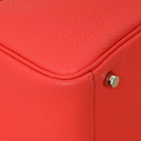 Hermes Rose Texas Lindy Mini Bag W/ Sangle Maxi Quadrille Strap-Hermes-THE CLOSET