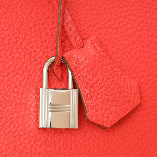 Hermes Rouge Pivoine Retourne Birkin 35 Bag-Hermes-THE CLOSET