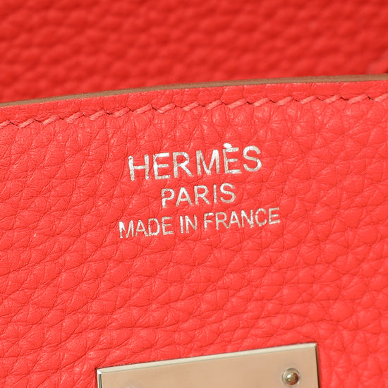 Hermes Rouge Pivoine Retourne Birkin 35 Bag-Hermes-THE CLOSET