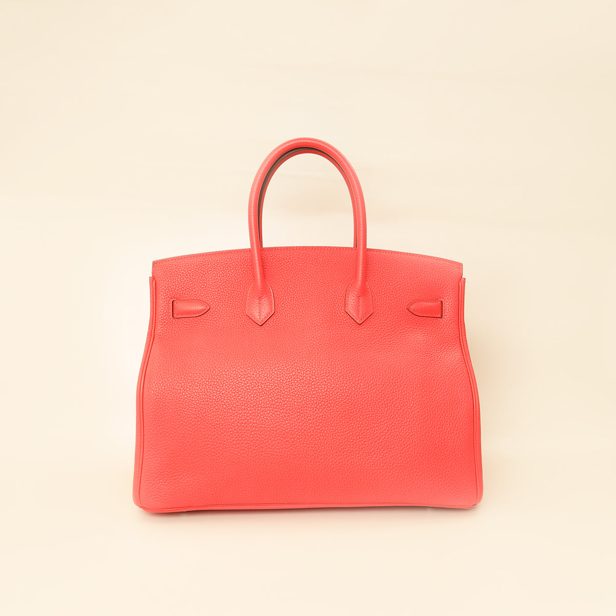 Hermes Rouge Pivoine Retourne Birkin 35 Bag