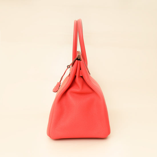 Hermes Rouge Pivoine Retourne Birkin 35 Bag-Hermes-THE CLOSET