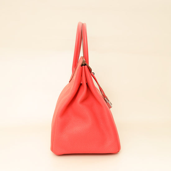 Hermes Rouge Pivoine Retourne Birkin 35 Bag-Hermes-THE CLOSET