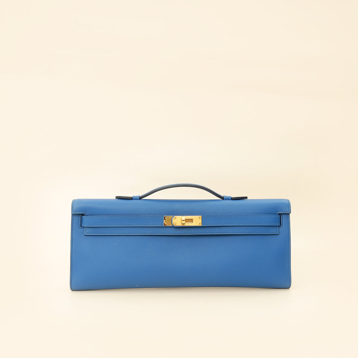 Hermes Bleu Izmir Kelly Cut Clutch-Hermes-THE CLOSET