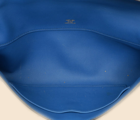 Hermes Bleu Izmir Kelly Cut Clutch-Hermes-THE CLOSET