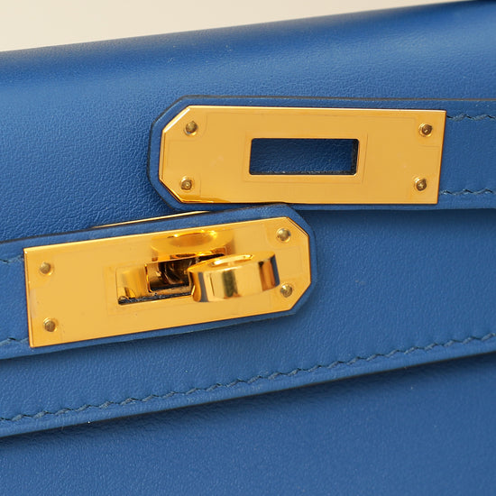 Hermes Bleu Izmir Kelly Cut Clutch-Hermes-THE CLOSET