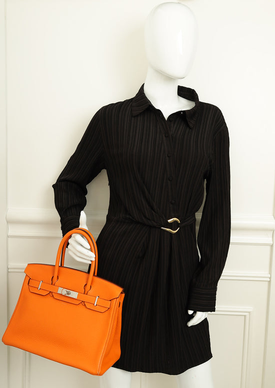 Hermes Orange Birkin 30 Bag-Hermes-THE CLOSET