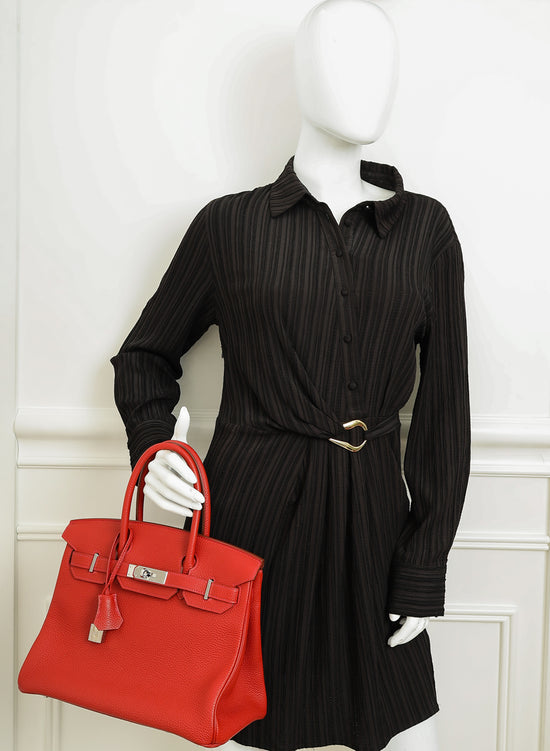 Hermes Vermillion Birkin 30 Bag-Hermes-THE CLOSET