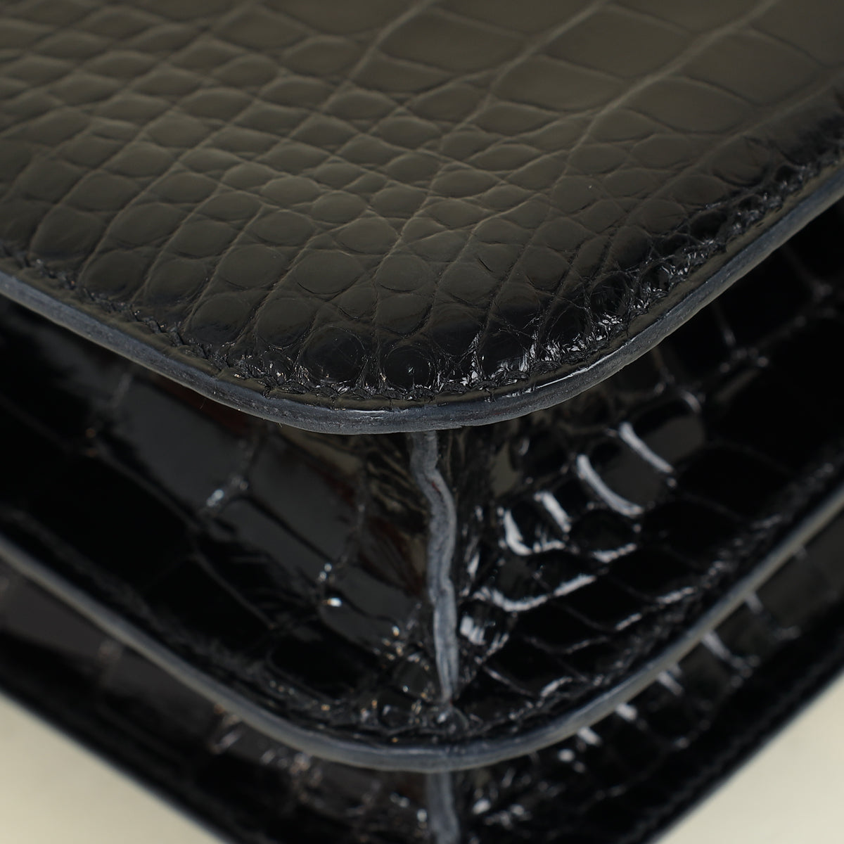 Hermes Noir Verso Shiny Alligator Constance 24 Bag — image 8 of 14