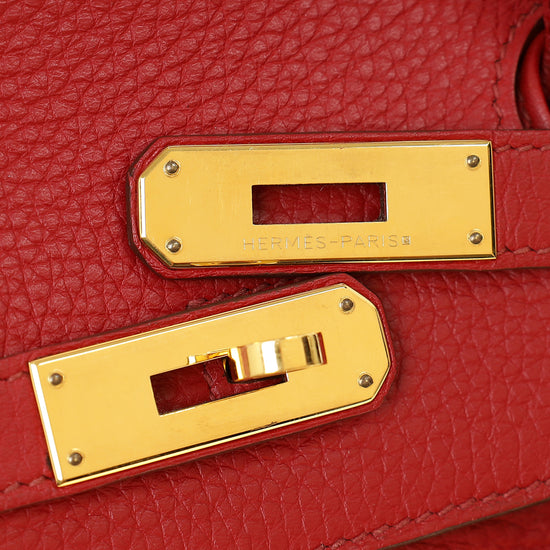 Hermes Rouge Venetian Birkin 35 Bag