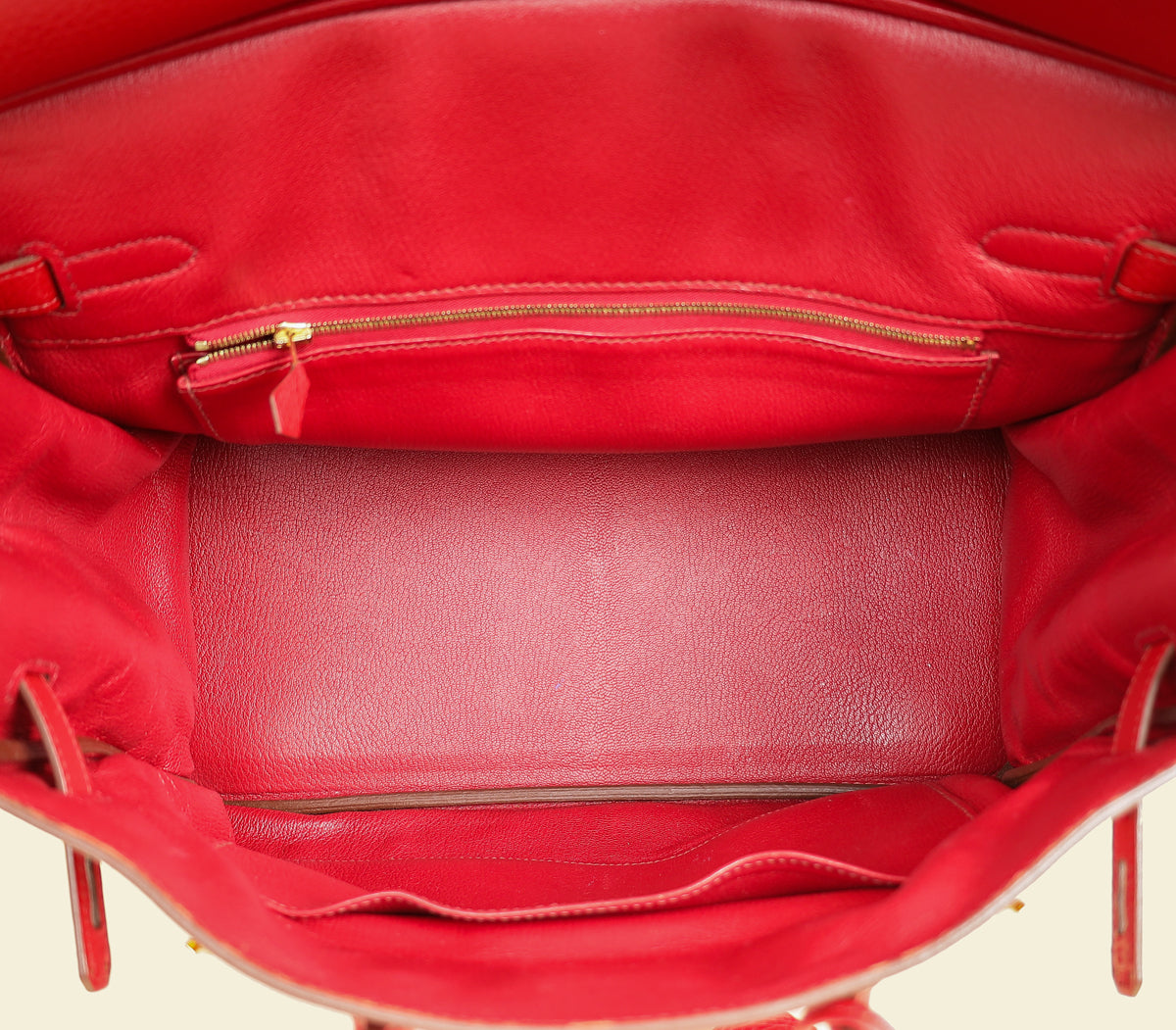 Hermes Rouge Venetian Birkin 35 Bag