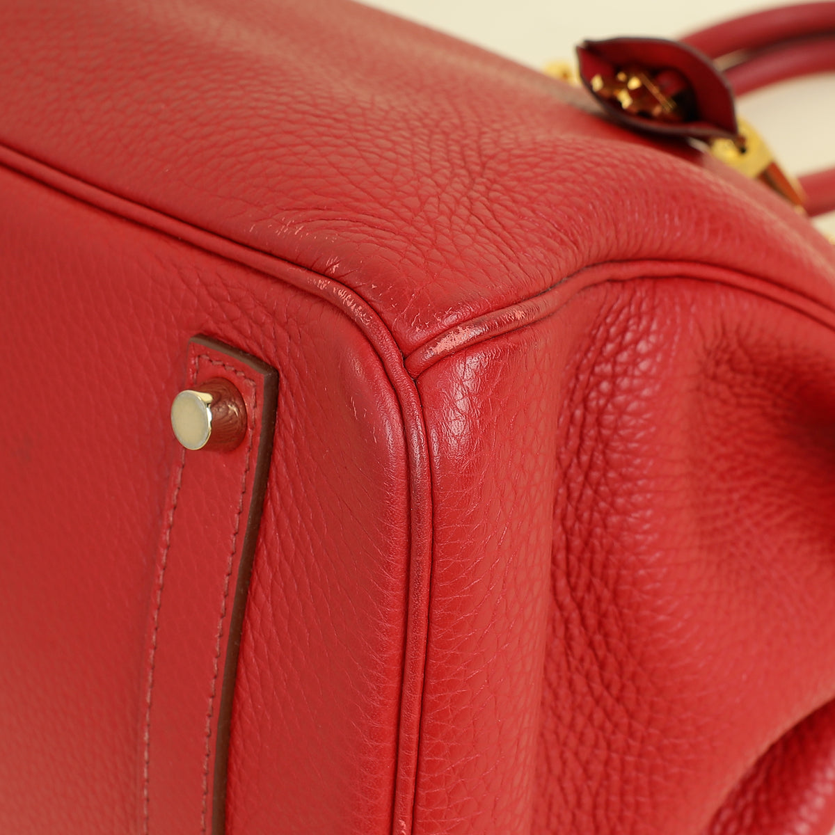 Hermes Rouge Venetian Birkin 35 Bag