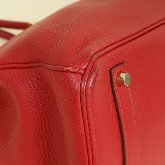 Hermes Rouge Venetian Birkin 35 Bag