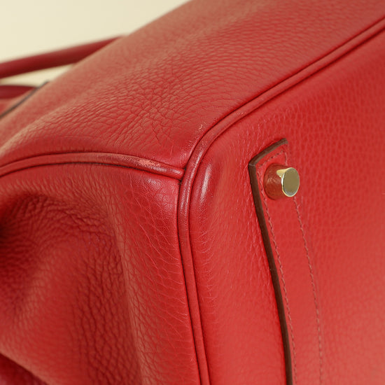 Hermes Rouge Venetian Birkin 35 Bag