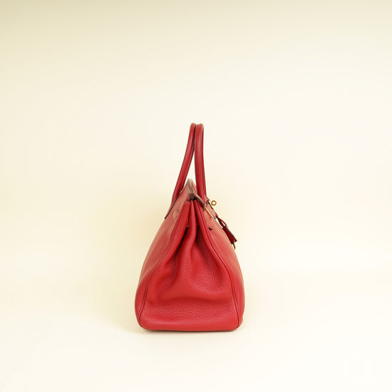 Hermes Rouge Venetian Birkin 35 Bag