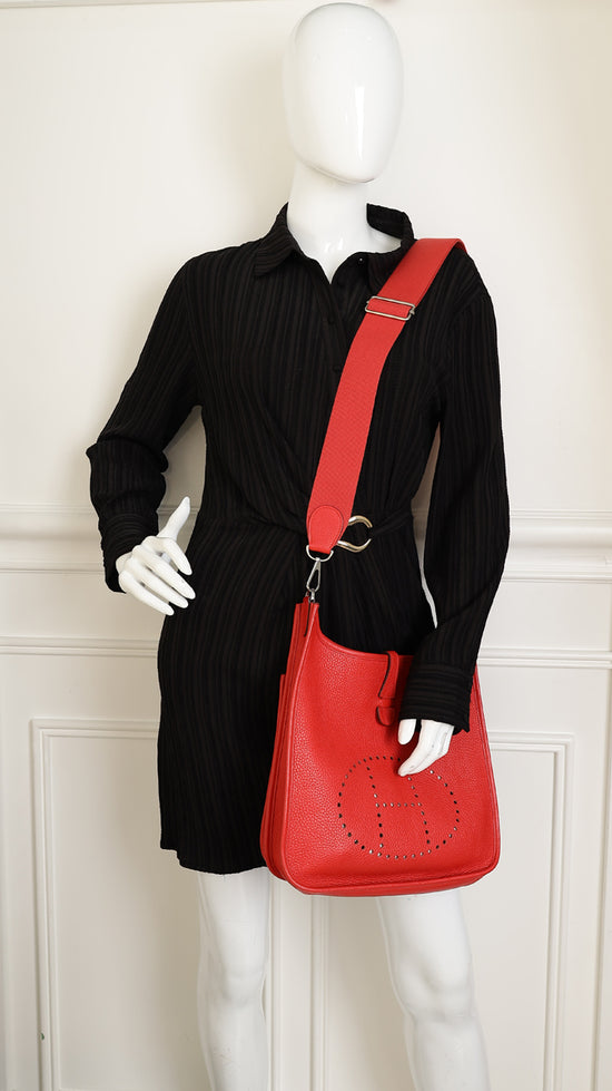 Hermes Vermillion Evelyne III PM Bag-Hermes-THE CLOSET