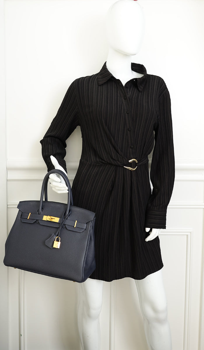 Hermes Bleu Nuit Birkin 30 Bag