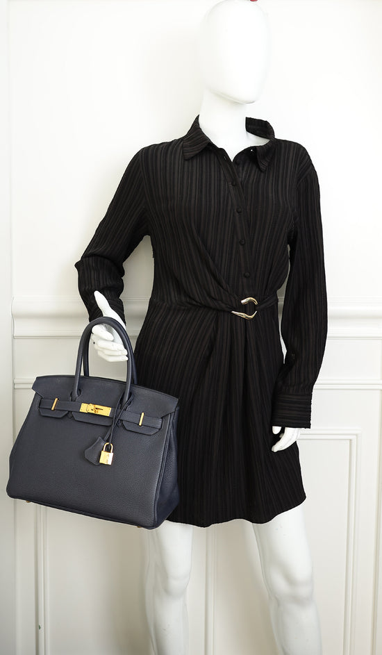 Hermes Bleu Nuit Birkin 30 Bag