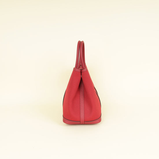 Hermes Rouge H Garden Party TPM 30 Bag