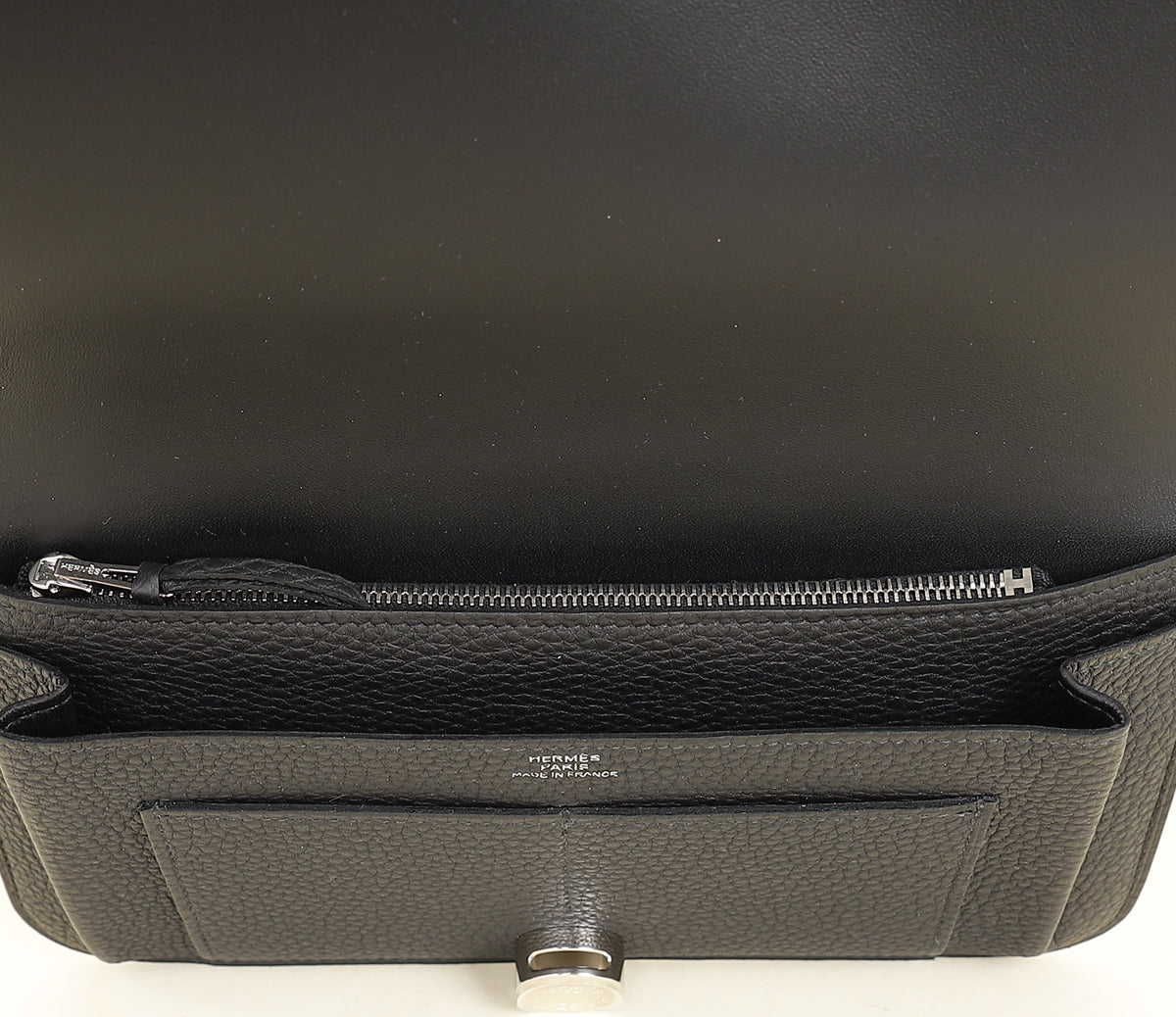 Hermes Noir Dogon Duo Wallet