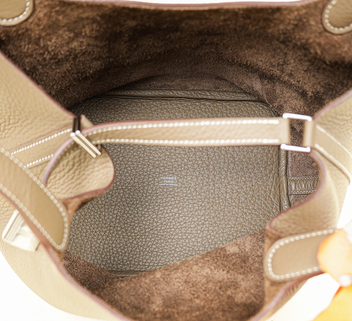 Hermes Etoupe Picotin Lock 22 Bag W/ Twily