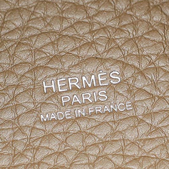 Hermes Etoupe Picotin Lock 22 Bag W/ Twily