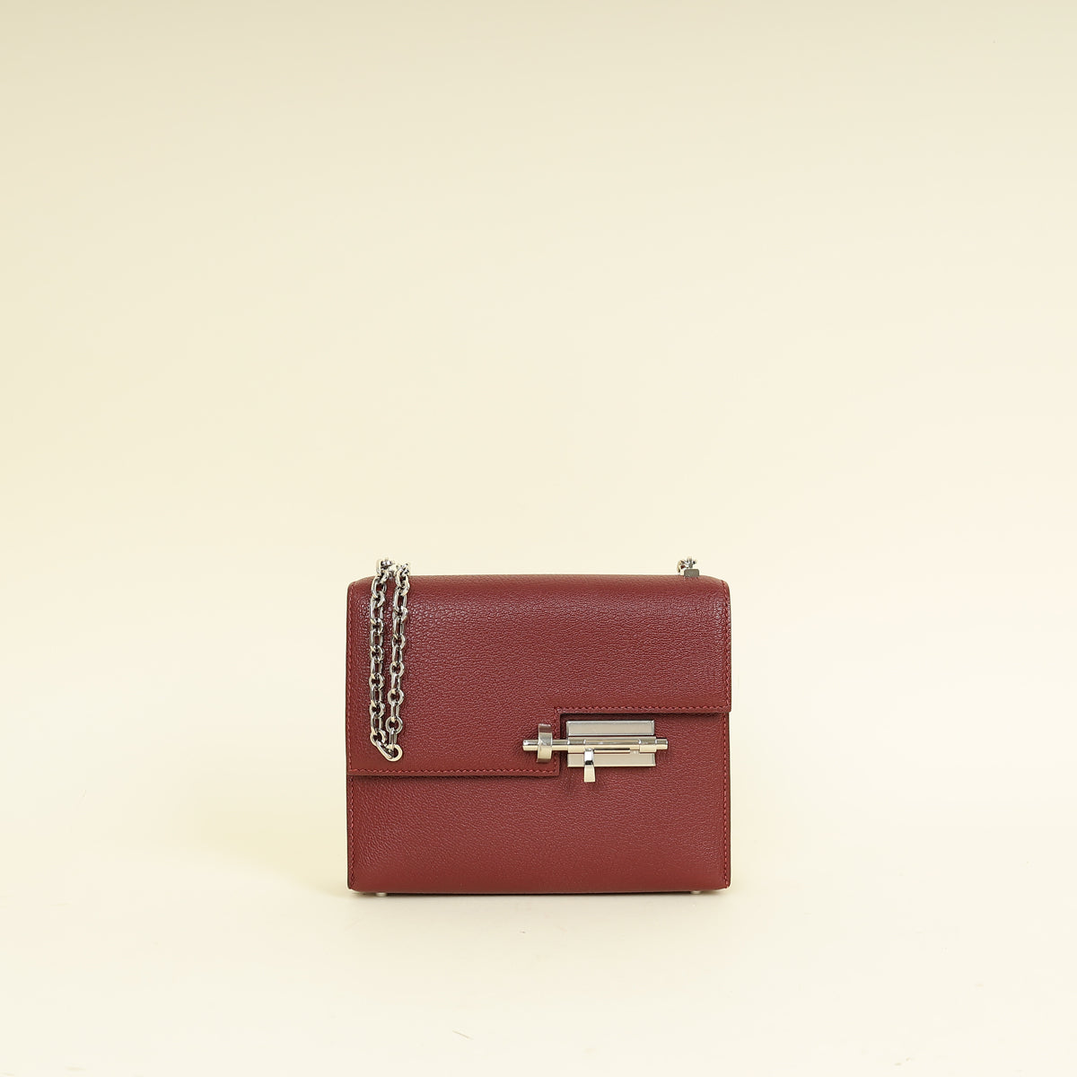 Hermes Rouge H Mini Verrou Chaine Bag