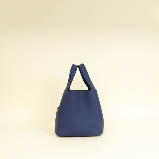 Hermes Bleu Saphir Picotin Lock 22 Bag