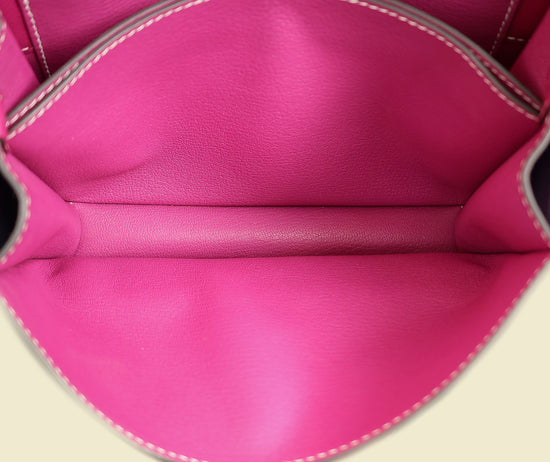 Hermes Rose Pourpre Roulis 23 Bag