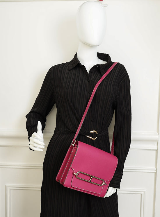 Hermes Rose Pourpre Roulis 23 Bag