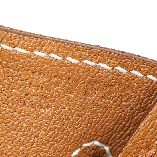 Hermes Gold Retourne Birkin 25 Bag