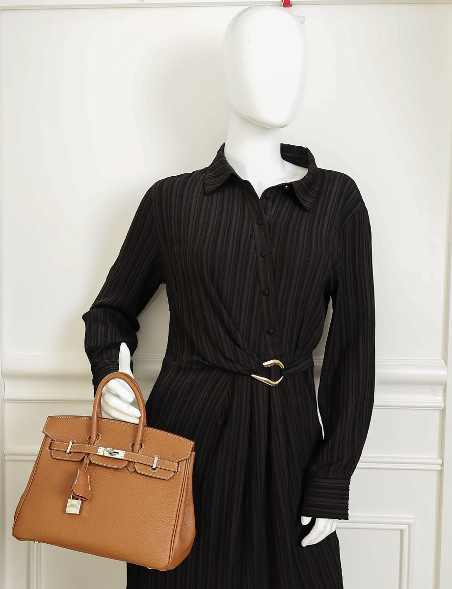 Hermes Gold Retourne Birkin 25 Bag