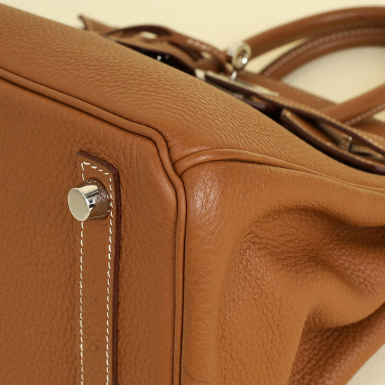 Hermes Gold Retourne Birkin 25 Bag